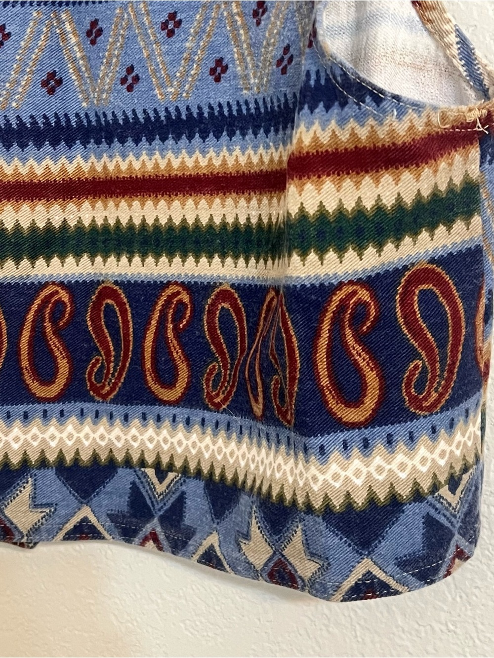 Vintage vest Southwestern Pattern Button Vest Boho western earthy equestrian - Picture 8 of 8